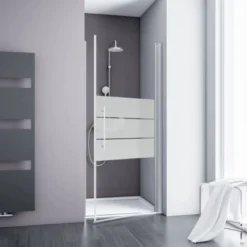 Schulte ExpressPlus Drehtür Nische AlexaStyle2.0 Depoli Light 80 X 192 Cm