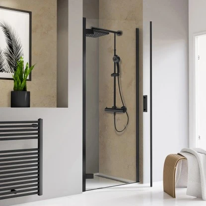 Schulte Drehtür Toura Nische Pendelbar Schwarz 200 X 80 Cm Klar Hell Anschlag L 1 Schulte Drehtür Toura Nische Pendelbar Schwarz 200 X 80 Cm Klar Hell Anschlag L