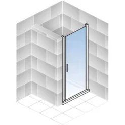 Schulte Drehtür Toura Nische Pendelbar Schwarz 200 X 90 Cm Klar Hell Anschlag R -Badezimmerprodukte Geschäft 4060991069994 2053 6