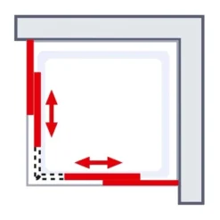 Schulte Eckeinstieg Mit Schiebetüren Sunny 180 Cm X 75-90 Cm Silber Klarglas -Badezimmerprodukte Geschäft 4060991070228 2053 AI 02