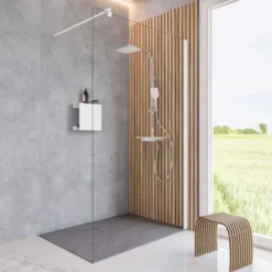 Schulte Walk In Frontteil Alexa Style 2.0 Mattweiß Klar Hell 200 Cm X 90 Cm