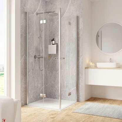 Schulte ExpressPlus Drehfalttür Eckeinstieg Garant 2.0 Chromoptik 200 Cm X 90 Cm 1 Schulte ExpressPlus Drehfalttür Eckeinstieg Garant 2.0 Chromoptik 200 Cm X 90 Cm