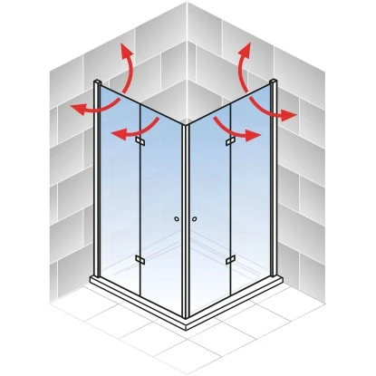 Schulte ExpressPlus Drehfalttür Eckeinstieg Garant 2.0 Chromoptik 200 Cm X 90 Cm 3 Schulte ExpressPlus Drehfalttür Eckeinstieg Garant 2.0 Chromoptik 200 Cm X 90 Cm – Bild 3