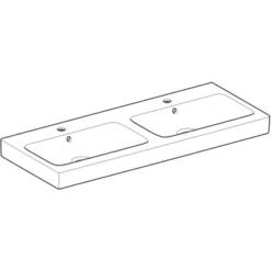 Geberit Doppelwaschbecken ICon 120 Cm Weiß -Badezimmerprodukte Geschäft 4123 124120000 Perspective