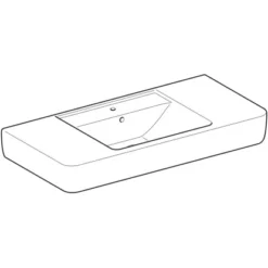 Geberit Aufsatzwaschbecken Renova Plan 100 Cm KeraTect -Badezimmerprodukte Geschäft 4123 125100600 Perspective