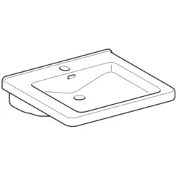 Geberit Renova Waschbecken Comfort Barrierefrei 60 Cm Mit HL Und ÜL KeraTect -Badezimmerprodukte Geschäft 4123 128660600 Perspective