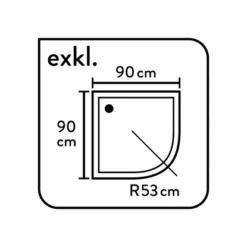 Baliv Duschkabine DUK-90.50R 90 Cm X 90 Cm Chrom -Badezimmerprodukte Geschäft 4250312107805 WEB03 270521
