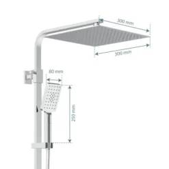 Schütte Überkopf-Brauseset Ocean Mit Thermostat-Ablage Chrom-Weiß -Badezimmerprodukte Geschäft 4731808 2759 3