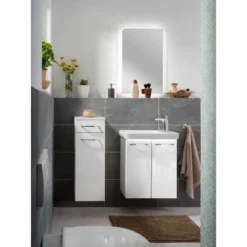 Fackelmann Keramik-Waschbecken 55 Cm Milano Weiß