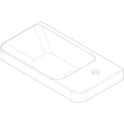 Fackelmann Keramik-Waschbecken 55 Cm Milano Weiß -Badezimmerprodukte Geschäft 480520 3254 4