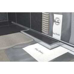 ESS Easy Drain Duschrinne M-Line 80 Cm Komplettset Sperrwasserhöhe 50 Mm -Badezimmerprodukte Geschäft 4850111 4850293 4850830 b2