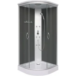 Sanotechnik Komplettduschkabine Punto 209 Cm X 90 Cm X 90 Cm Schwarz