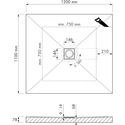 ESS Easy Drain Duschboard Aqua Brillant 120 X 110 Cm Komplettset 6 ESS Easy Drain Duschboard Aqua Brillant 120 X 110 Cm Komplettset – Bild 6