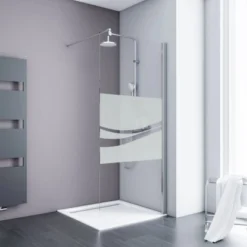 Schulte Duschwand Walk In Alexa Style 2.0 Chromoptik Dekor Liane 100 Cm