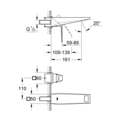 Grohe 2-Loch-Waschtischbatterie Allure Brilliant Chrom -Badezimmerprodukte Geschäft 517996 4520 1511336