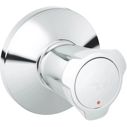 Grohe UP-Ventil Oberbau Costa Chrom Markierung Rot Mit Schubrosette 1 Grohe UP-Ventil Oberbau Costa Chrom Markierung Rot Mit Schubrosette