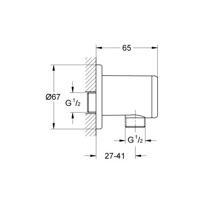 Grohe Wandanschlussbogen Relexa Chrom 2 Grohe Wandanschlussbogen Relexa Chrom – Bild 2