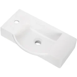 Fackelmann Waschbecken Für Gäste-WC Links 54,5 Cm Weiß