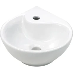 AquaSu DroPino Eck-Handwaschbecken 35 Cm Weiß