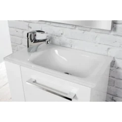 Fackelmann Handwaschbecken 45 Cm Glas Weiß