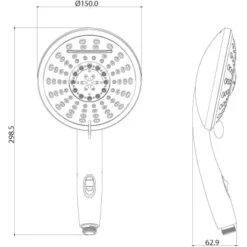Handbrause Niagara -Badezimmerprodukte Geschäft 59 4008431607504 Zeichnung