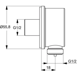 Ideal Standard Wandanschlussbogen Idealrain UP Chrom -Badezimmerprodukte Geschäft 606134 4650 2