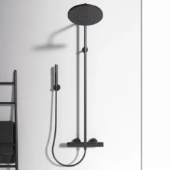 Ideal Standard Duschsystem Ceratherm T25 Kopfbrause 30 Cm Silk Black -Badezimmerprodukte Geschäft 611775 3049 6