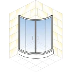 Schulte ExpressPlus Runddusche Sunny Sicherheitsglas Alpinweiß 190x90x90cm -Badezimmerprodukte Geschäft 63466 2053 4060991051098 2