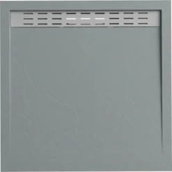 Verosan+ Duschplatte Mit Duschrinne Hellgrau 90 Cm X 90 Cm