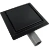 VerosanPro Duschrinne-Bodenablauf Nakia Quadratisch Matt Schwarz 25 Cm X 25 Cm