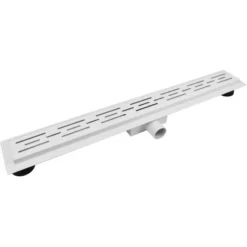 VerosanPro Duschrinne Nakia DR1 Komplettset Inkl. Designrost Matt Weiß 90 Cm