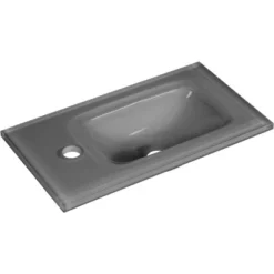 Fackelmann Glas-Waschbecken Für Gäste-WC 45 Cm Grau 6 Fackelmann Glas-Waschbecken Für Gäste-WC 45 Cm Grau -Badezimmerprodukte Geschäft 66 3254 82407 glasbecken 2
