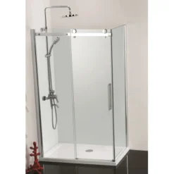 Sanotechnik Eckdusche Elegance Mit Schiebetür 195 Cm X 140 Cm X 90 Cm