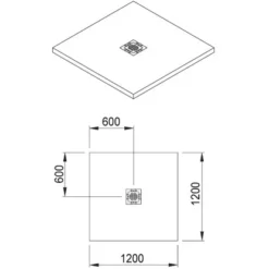 Bodenebenes Verfliesbares Duschelement 120 Cm X 120 Cm -Badezimmerprodukte Geschäft 674803 3209 3