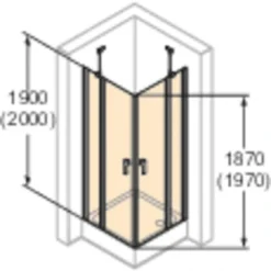 Hüppe Schwingtür Design Pure Festes Segment BxH: 80 Cm X 200 Cm Black Edition -Badezimmerprodukte Geschäft 74325 2438 HPUV18P07MAF 20