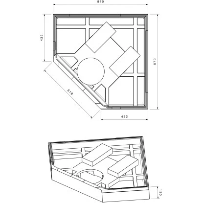 Duschwannenträger Für Ottofond Maui F90 Fünfeck 90 Cm X 90 Cm 2 Duschwannenträger Für Ottofond Maui F90 Fünfeck 90 Cm X 90 Cm – Bild 2