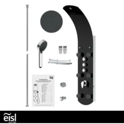 Eisl Duschpaneel Karibik 3 In 1 Mit Regendusche Sechs Massagedüsen Schwarz -Badezimmerprodukte Geschäft 7663602 2759 5