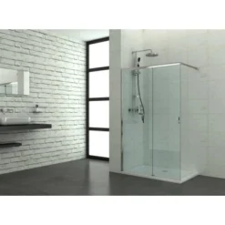 Sanotechnik Duschwand Walk In Elite 195 Cm X 120 Cm Klarglas Chrom