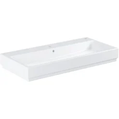 Grohe Aufsatzwaschbecken Cube Keramik 100 Cm Alpinweiß Hahnloch Überl. PureGuard