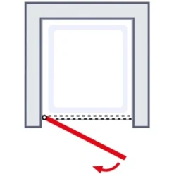 Schulte Sondermaß-Anfertigung Davita Drehtür In Nische -Badezimmerprodukte Geschäft 820344 2053 3