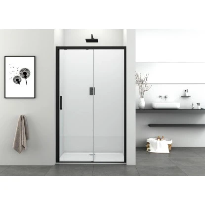 Sanotechnik Schiebetür Elite Mit Soft Close 118 - 120 Cm X 195 Cm Schwarz 1 Sanotechnik Schiebetür Elite Mit Soft Close 118 - 120 Cm X 195 Cm Schwarz