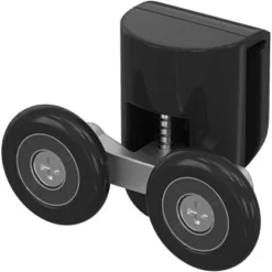 Baliv Türlaufrolle Doppelt Oben 2,3 Cm Schwarz Für Duschkabine Factory 4 Stück