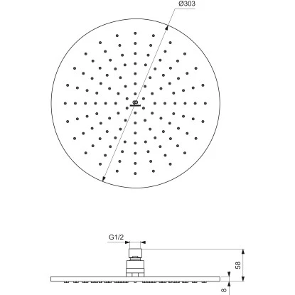 Ideal Standard Kopfbrause Idealrain Atelier 30 Cm X 30 Cm Silver Rund 4 Ideal Standard Kopfbrause Idealrain Atelier 30 Cm X 30 Cm Silver Rund – Bild 4