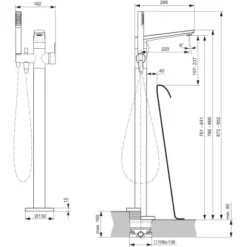 Ideal Standard Badearmatur Tonic II Silk Black -Badezimmerprodukte Geschäft 887360 3049 9