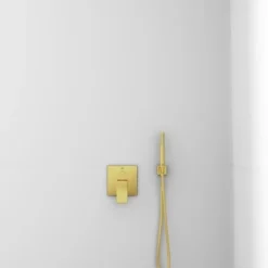 Ideal Standard Brausehalter Idealrain Atelier Gold Eckig Für HB + Schlauch -Badezimmerprodukte Geschäft 887380 3049 3