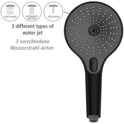 Wenko Duschkopf Ultimate Shower Schwarz/Grau Ø 13 Cm 23 Wenko Duschkopf Ultimate Shower Schwarz/Grau Ø 13 Cm -Badezimmerprodukte Geschäft 903405 1068 04