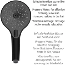 Wenko Duschkopf Ultimate Shower Schwarz/Grau Ø 13 Cm 24 Wenko Duschkopf Ultimate Shower Schwarz/Grau Ø 13 Cm -Badezimmerprodukte Geschäft 903405 1068 05