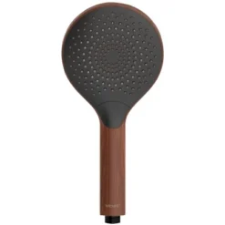 Wenko Duschkopf Watersaving Wood Ø 12 Cm
