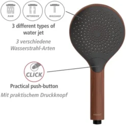 Wenko Duschkopf Watersaving Wood Ø 12 Cm 11 Wenko Duschkopf Watersaving Wood Ø 12 Cm -Badezimmerprodukte Geschäft 903410 1068 04