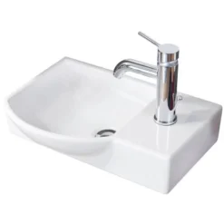 Fackelmann Handwaschbecken Sceno 45 Cm Eckig Weiß